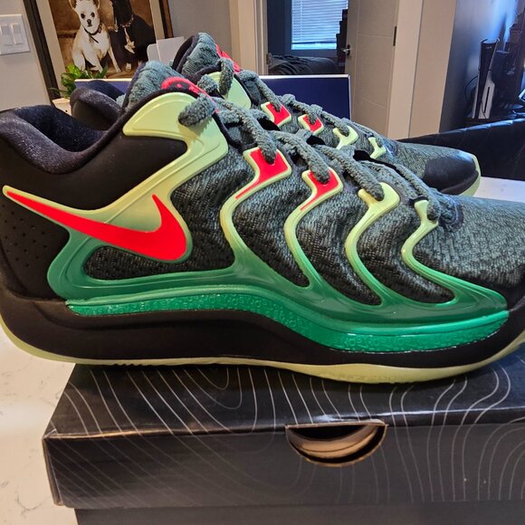 Nike Men’s KD 17 Easy Money Sniper Black Bright Crimson Basketball Shoes Size 10 - Picture 4 of 14